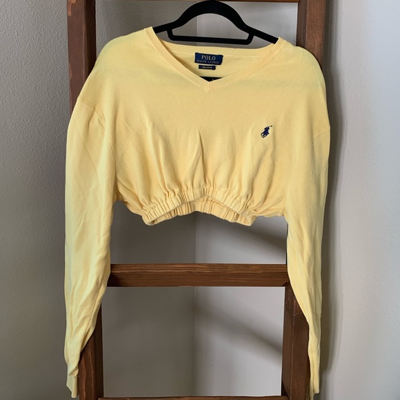 Ralph Lauren cropped yellow long sleeve - Picture 1 of 4